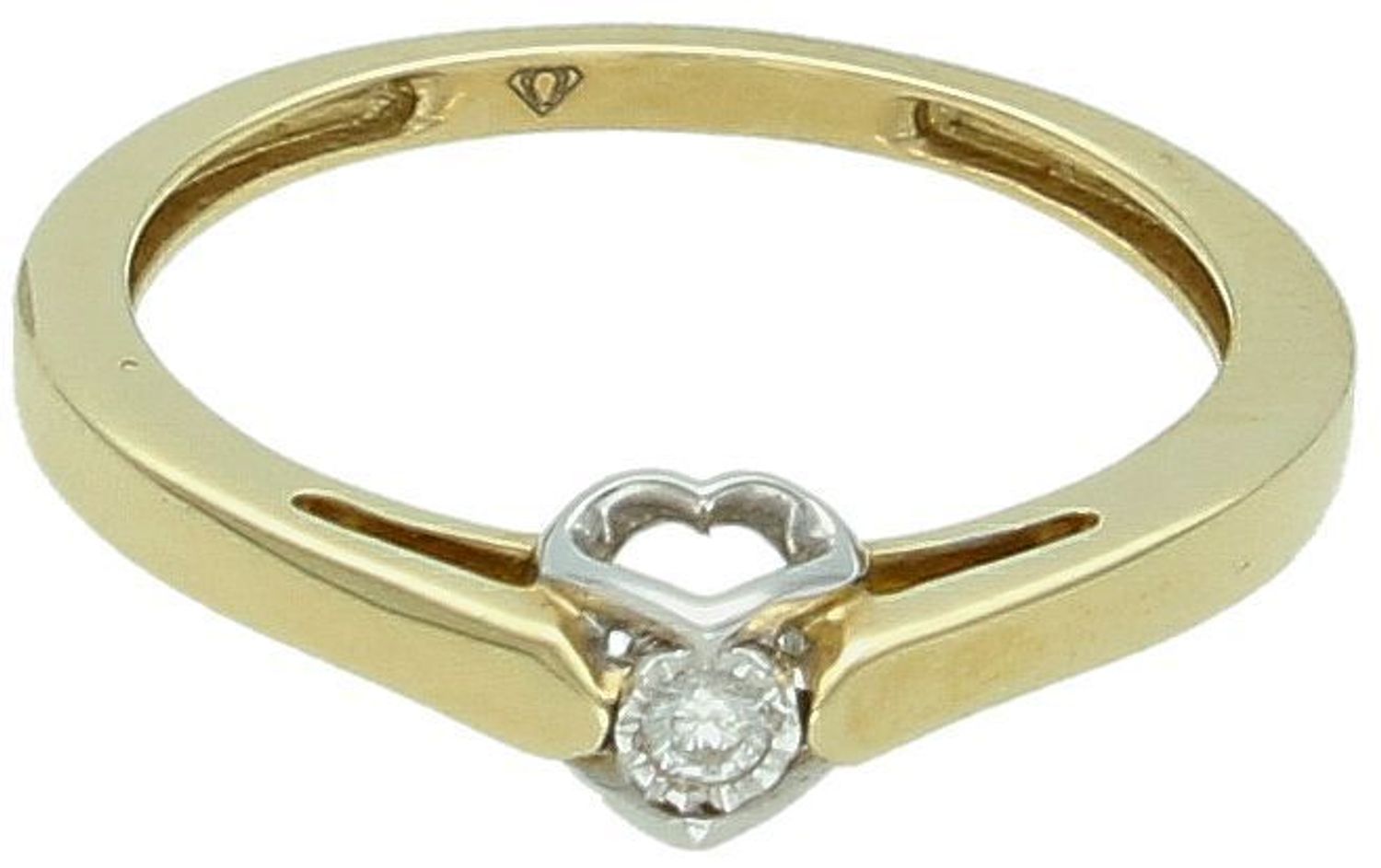 Złoty pierścionek damski 585 Diament w oryginalnej oprawie R 2415X.jpg